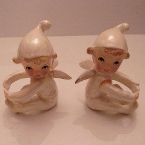 Accents - 2 ANTIQUE ELF FIGURINES. WS Accents - 2 ANTIQUE ELF FIGURINES. WS